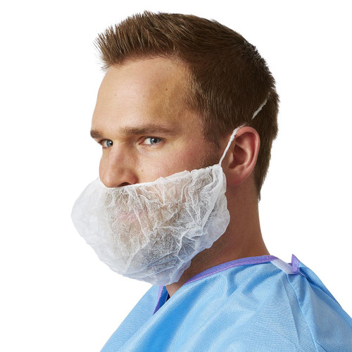 Buy Online Medline NONSH400 COVER BEARD SPUNBOND ELASTIC WHT CS 1000/CS