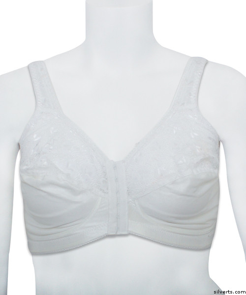 Buy Online Silvert's 13210111 Front Closure Bras, Size 40C, WHITE Canada