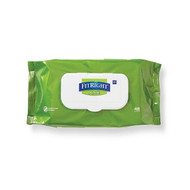 FitRight full-sized, standard weight, durable wet wipes with a touch of soothing aloe are ideal for everyday clean-ups and incontinence care
The pH-balanced, hypoallergenic and alcohol-free wipes provide exceptional skin care
Single patient use wipes help to reduce the risk of cross contamination
Do not flush wipes in the toilet