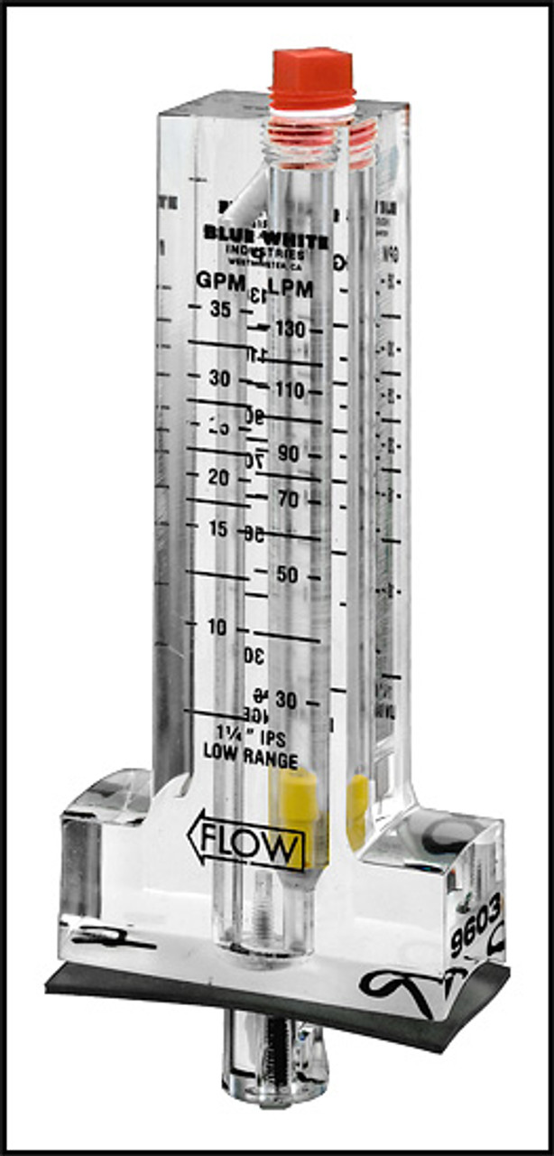 BLUE WHITE #F-30125PR FLOW METER 1-1/4" LOW RANGE (30-130 GPM) FOR BROMINATOR