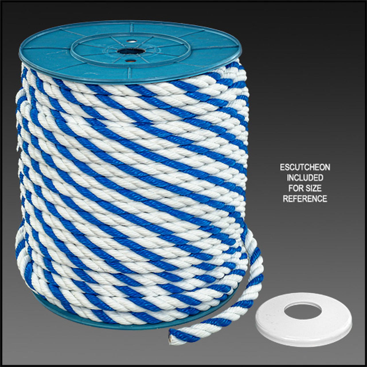 Poly Rope 3/4" Blue & White (sold per foot)