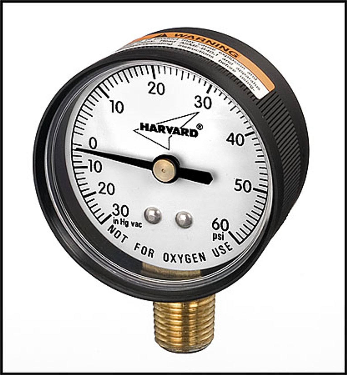 American Granby Inc. Pressure/Vacuum Gauge With 2" Dial, 0-60 PSI, 0-30 HG, 1/4" Bottom Mount, Steel case (#IPCG3602-4L)