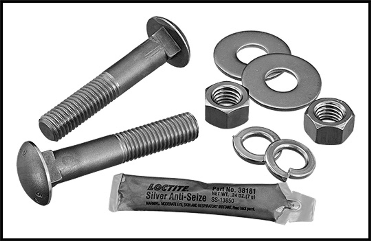 Duraflex 5/8" X 3-1/2" Carriage Stainless Steel Board Bolt With Nut (Set Of 2) (#SF122)