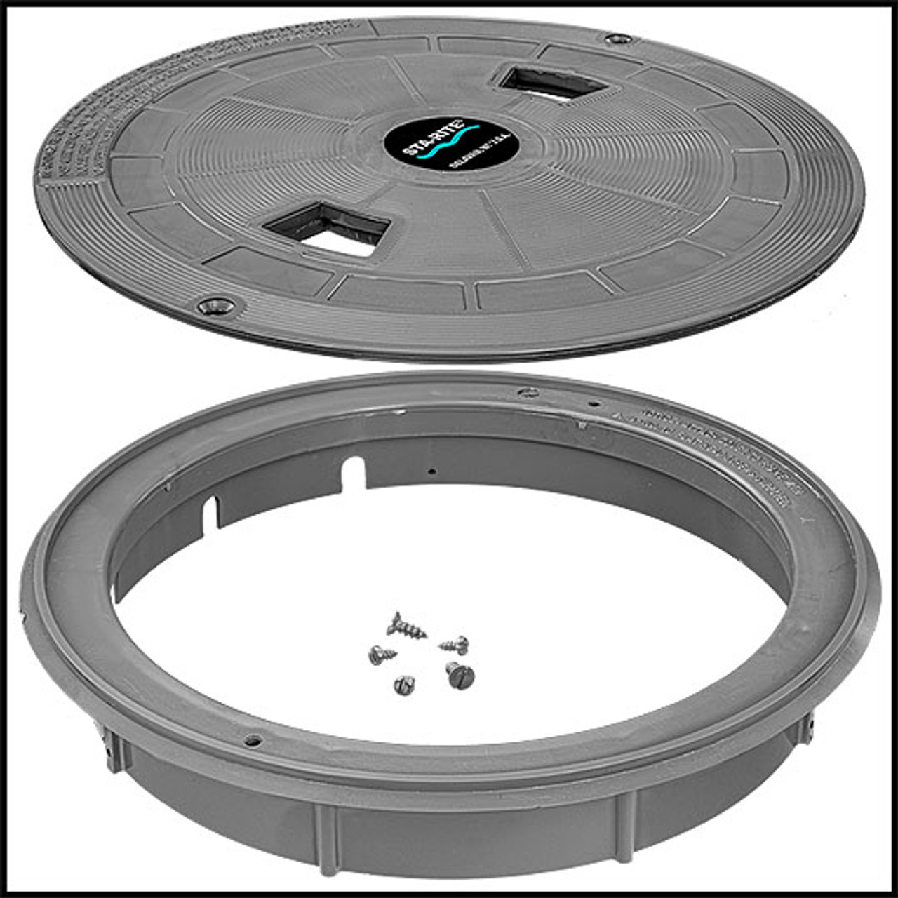 Pentair/Swimquip Gray Lid And Grout Ring Frame Kit (#08650-169C)