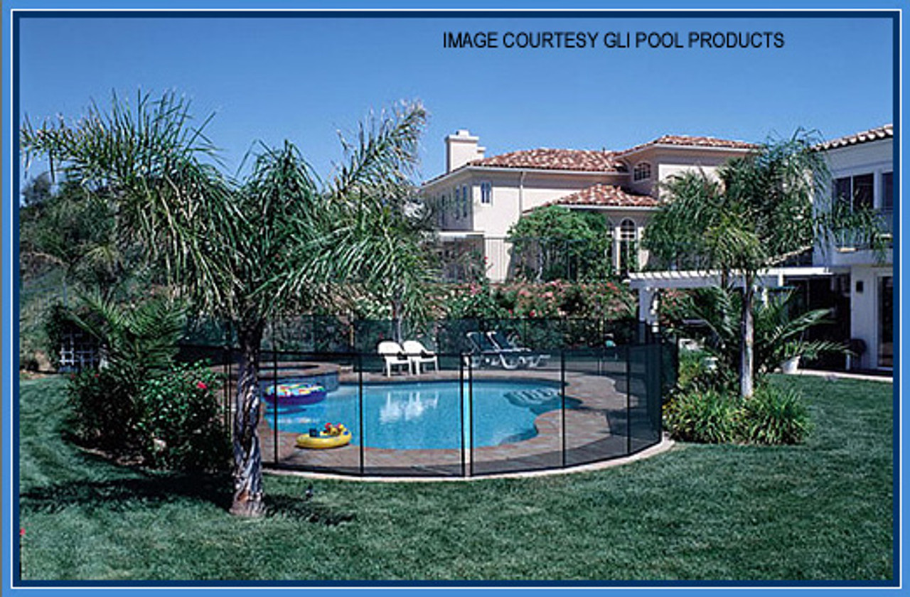 GLI Products 4' X 10' Black In Ground Protect-A-Pool Estate Fence Kit (#30-0410-BLK)