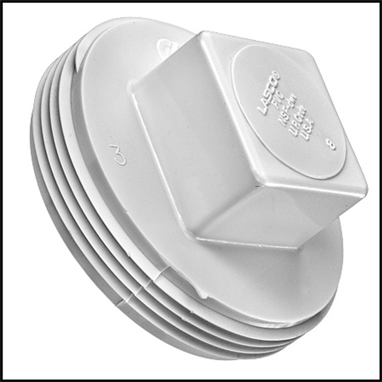 Lasco 3" White Square Head Plastic Plug (#D106-030)