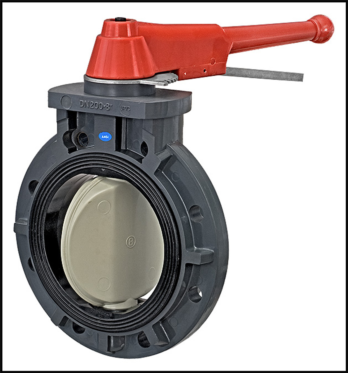 TVI Thermoplastic Valves 8" Plastic Wafer Valve With Handle (Substitute V1412) (#0800BFPXOEEWHL)
