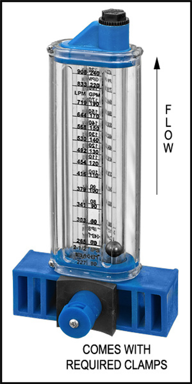 ROLA-CHEM FLOW METER 2-1/2" VERTICAL MOUNT 70-240 GPM 570361V