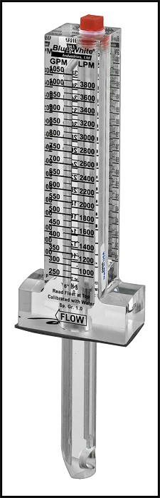 FLOW METER-BLUE WHITE 6 "TOP MOUNT 160-1000 GPM F-30600P