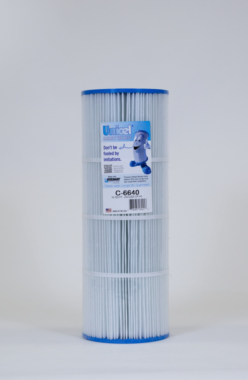 Replacement Filter Cartridge for Jacuzzi CF 40 - Replaces: Unicel: C-6640 - Filbur: FC-1440 - Pleatco: PJ40-4