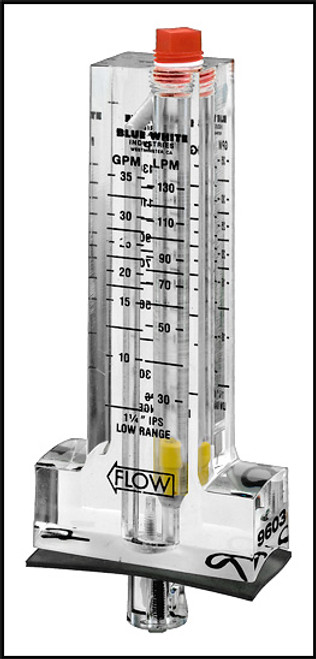 BLUE WHITE #F-30125PR FLOW METER 1-1/4" LOW RANGE (30-130 GPM) FOR BROMINATOR