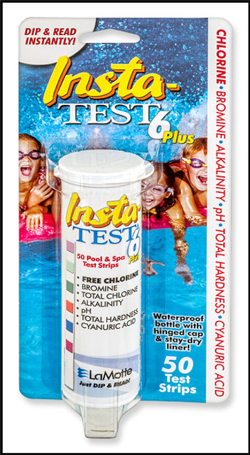 LAMOTTE 3028-BC-12 INSTA-TEST 6 IN 1 POOL TEST STRIPS 