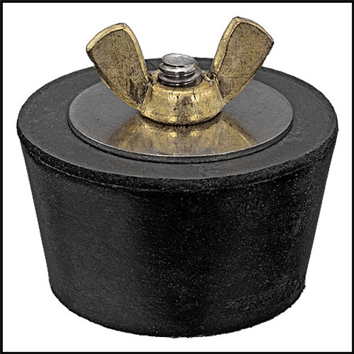 WINTERIZING PLUG #9  WITH BRASS WING NUT