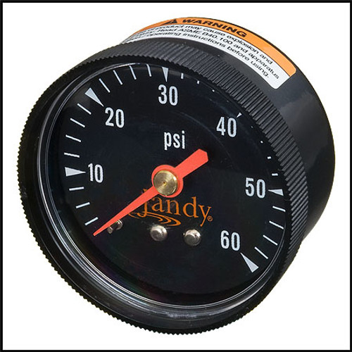 Jandy/Zodiac Back Mount Pressure Gauge With O-Ring For CL And DEL Filter (#R0359600)