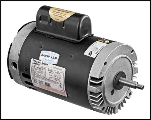 Regal Beloit/A.O. Smith 2 HP 2 Speed 230V Only Threaded Shaft Magnetek Pump Motor (#B979)