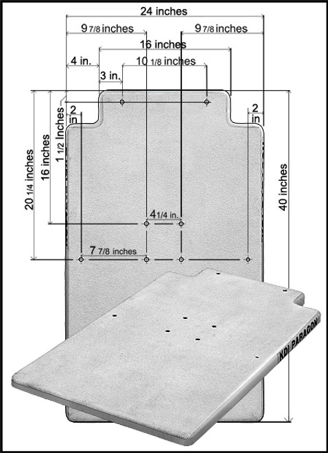 S.R.Smith 24" X 40" X 1 1/2" Life Guard Footboard Only (#74-228-129)