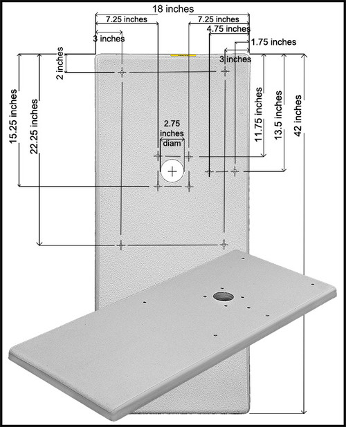 S.R.Smith/Swimquip 18" X 42" X 1 1/2" Life Guard Stand Footboard (#74-215-137)