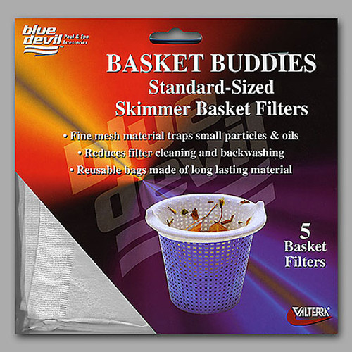 Blue Devil/Valterra Basket Buddies Skimmer Standard Size Basket Filters (5 Pack) (#B8500C)