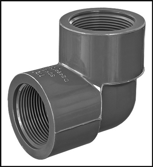 Lasco 1 1/2" 90 Degree Elbow Pipe Fitting SCH 80 FPT X FPT (#808-015)