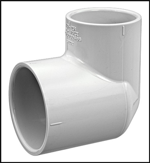 Lasco 2" X 1 1/2" 90 Degree Reducing Elbow PVC Slip X Slip (#406-251)