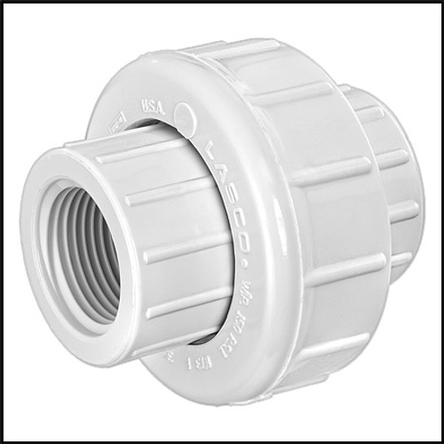 Lasco Union 3/4" X 3/4" PVC Fitting SCH 40 FPT X FPT (#458-007)