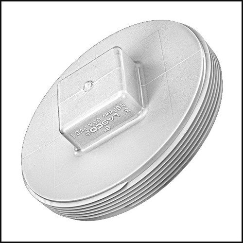 Lasco 6" White Square Head Plastic Plug (#D106-060)