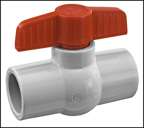 American Granby Inc. Harvard 1" S X S PVC EDPM Seat Ball Valve (#HMIP100SE)