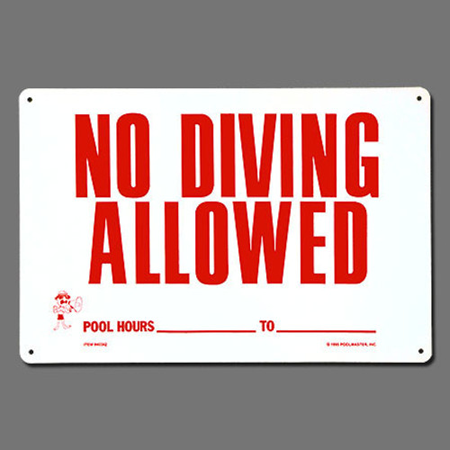 Poolmaster "No Diving Allowed" Sign (#40342)