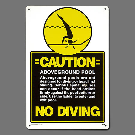SIGN-"A/G POOL NO DIVING" #40346 #40346