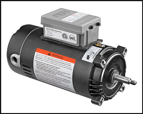 A.O.Smith/Regal Beloit 1HP 56J Frame SVRS Full Rated Threaded Shaft Guardian Motor (#STG1102)