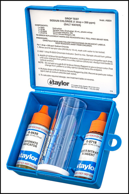 TAYLOR DROP TEST K-1766  CHLORIDE B1096 (SALT WATER) 1 DROP = 200ppm , K-1766