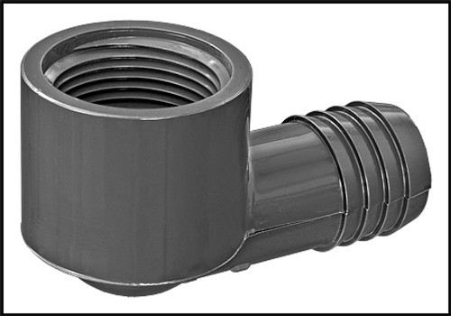 LASCO PVC #1407-010 - ELBOW COMB INSERT X FEMALE PIPE THREAD 1" 90 DEGREES