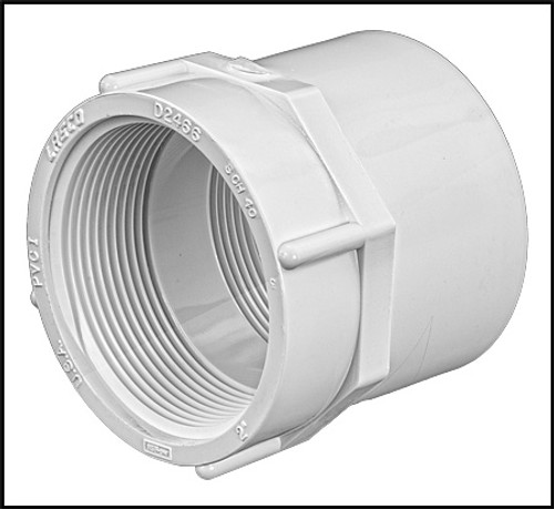 LASCO PVC #430-020 - COUPLING THREADED FEMALE PIPE THREAD 2" 