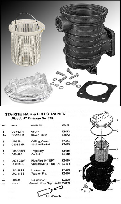 STA-RITE PKG 115 STRAINER TRAP PACKAGE FOR DURA-GLAS PUMP