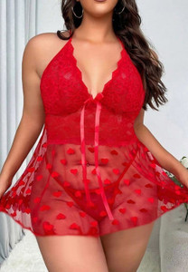 Sweet Romance Mesh Babydoll H721-YSF1020-P