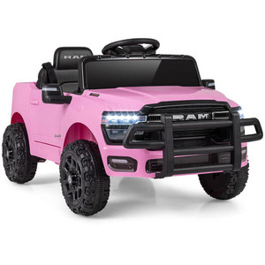 12V Kids Ride On Car Licensed RAM 3500 Electric Vehicle with Remote Control-Pink - Color: Pink D681-TQ10495US-PI