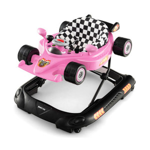 Convertible Baby Walker with 3 Adjustable Height Settings-Pink - Color: Pink D681-BC10168PI