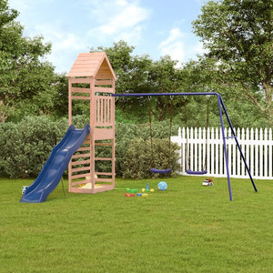  Outdoor Playset Brown, Blue Solid Douglas Fir wood, Polypropylene A949-3156932
