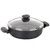 Korkmaz Ornella Non Stick 10 Inch 3.5 Liter Low Casserole with Lid in Black D970-A1344