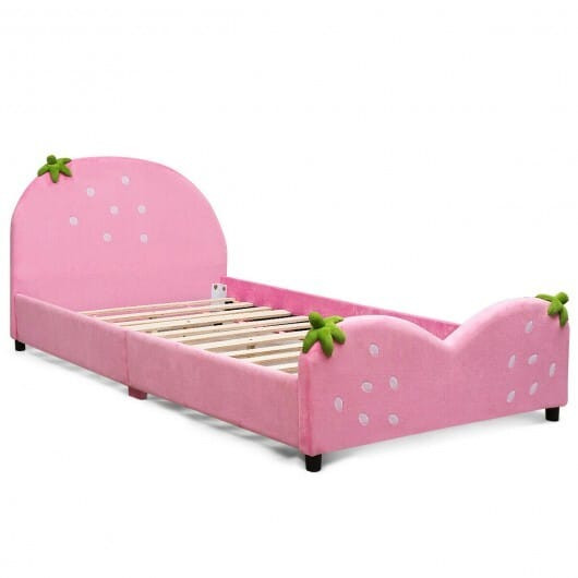 Kids Children Upholstered Berry Pattern Toddler Bed B593-HW61883