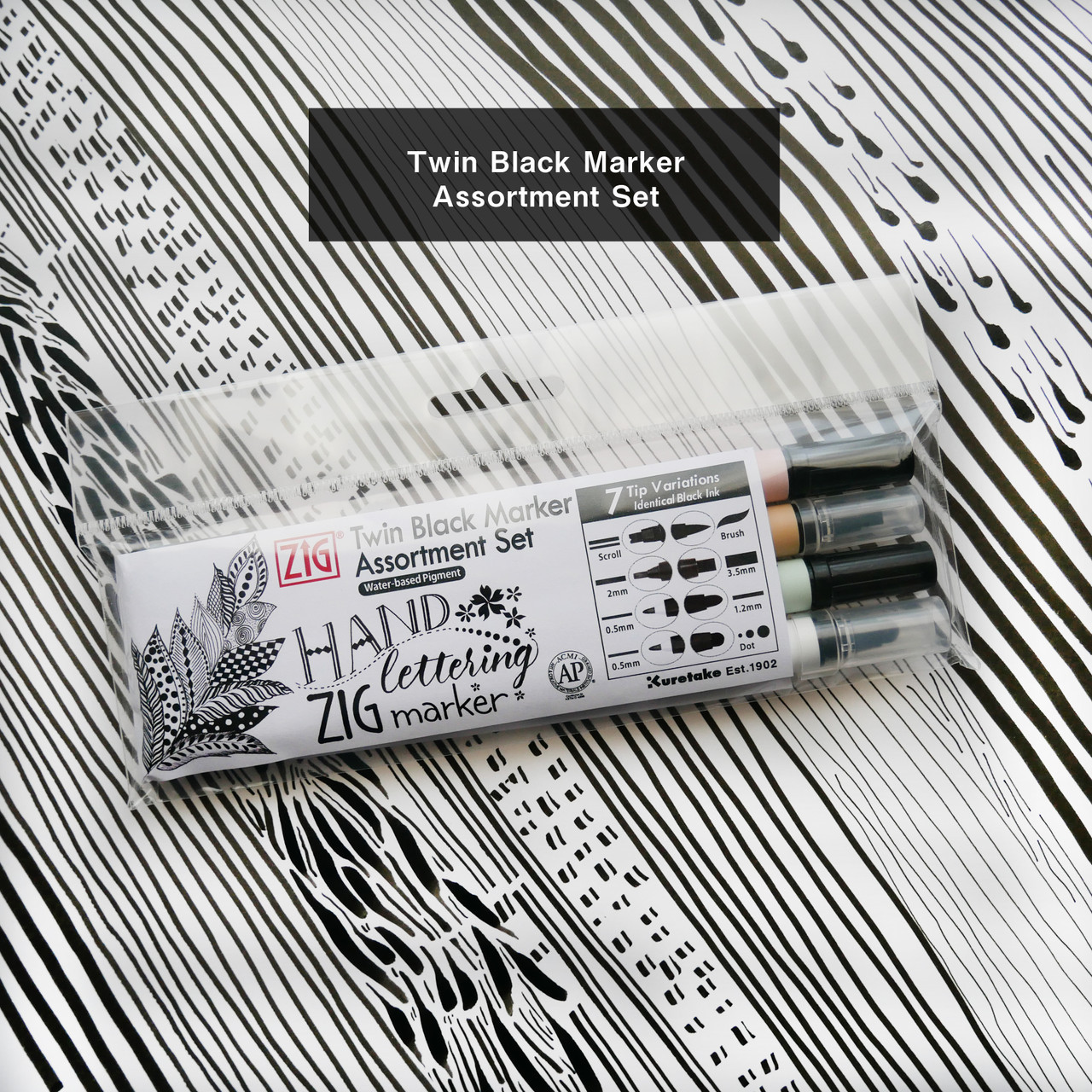 Kuretake ZIG Art & Graphic Twin Tip Marker – Brush & 0,8 Mm Spitze, Pink – Für Manga, Stamping & Mehr