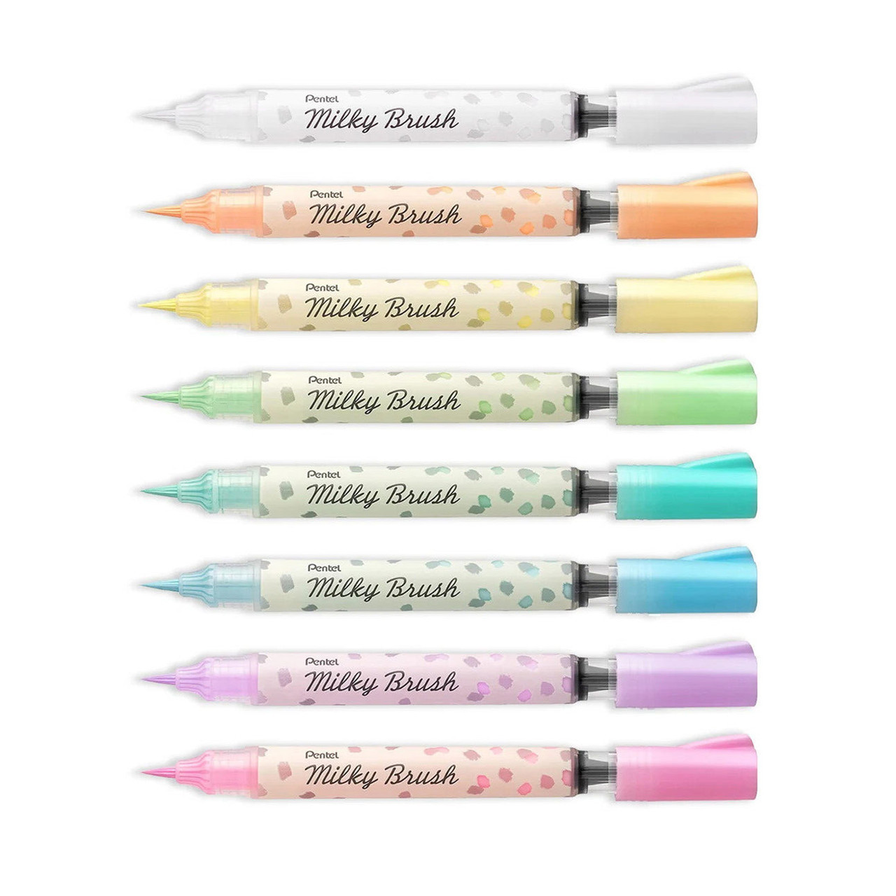 Pentel Milky Brush, Set of 8