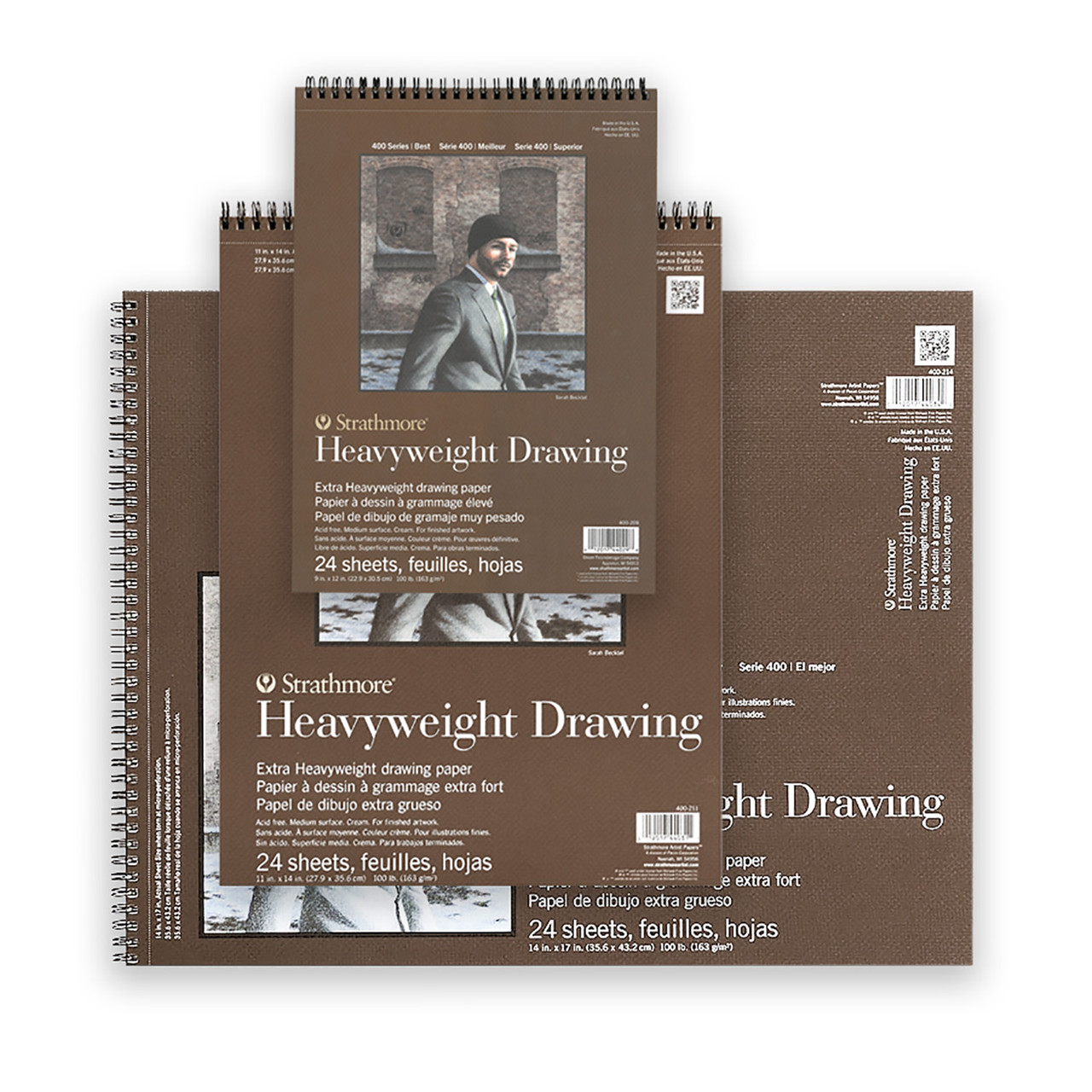 Strathmore 300 Series Drawing Pad, 14x17 Wire Bound, 50 Sheets