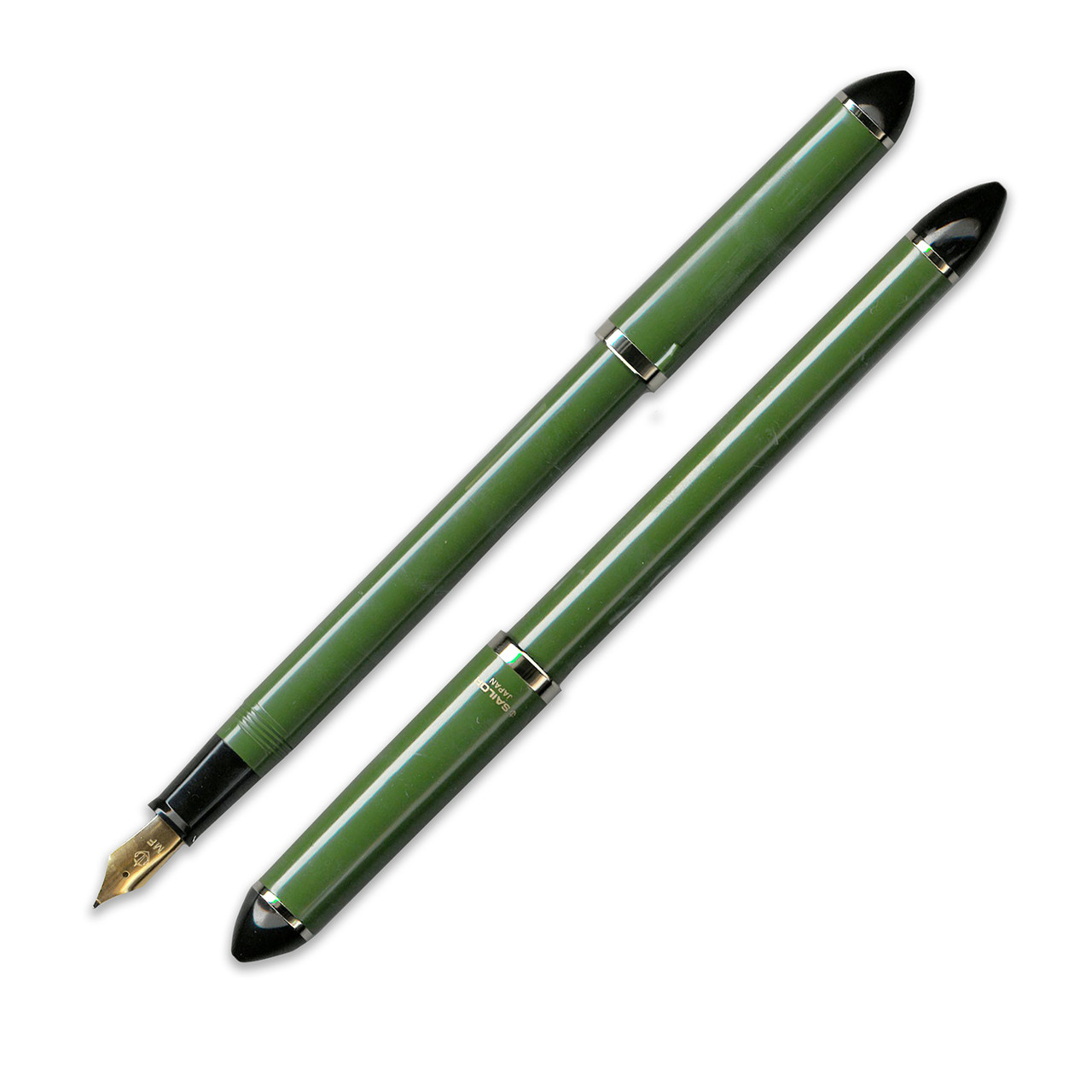 Sailor Fude de Mannen Fountain Pen, Wakatake 55° (Bamboo Green)