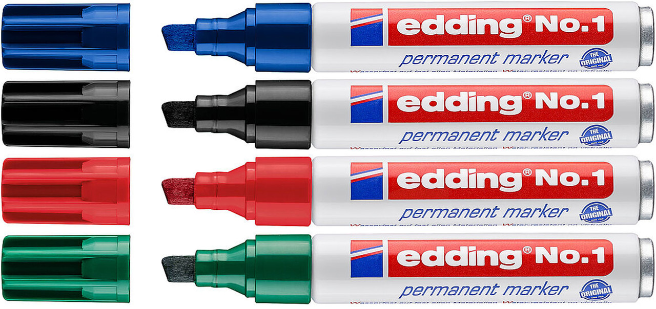 Edding Mini Permanent Markers, 4-Colors