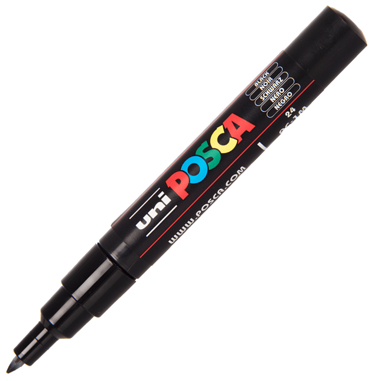 Posca Black & White - Fine to Medium Set of 8 Pens (PC-5M, PC-3M, PC-1M, PC-1MR)