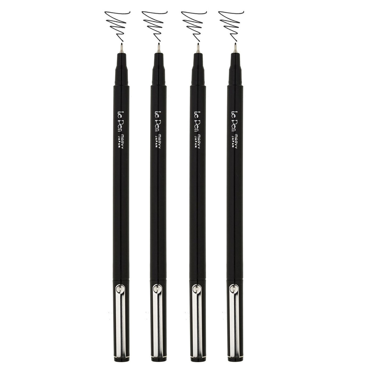 Uchida Le Pen, Technical Drawing Set, 4-Pens, Black