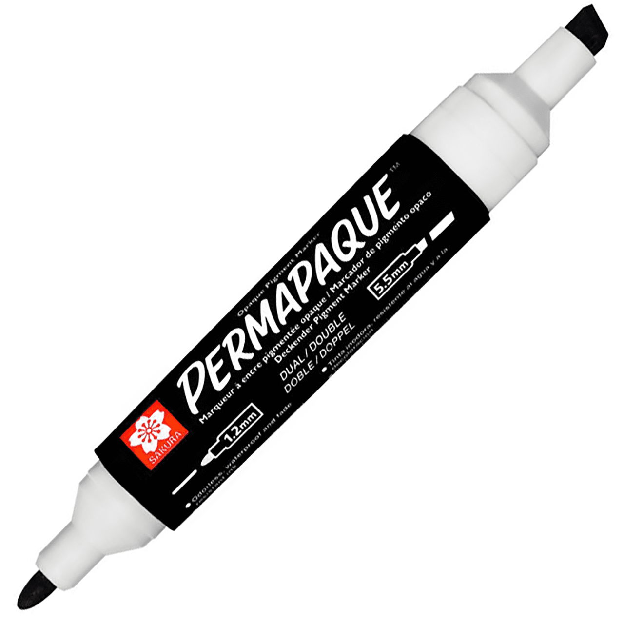 Double-Side Marker Pens Black Felt Tip Pens, Dual Tip Permanent