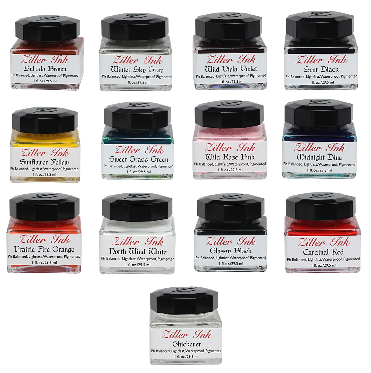Cill Ink Ziller Ink, 12 Inks and Thickener