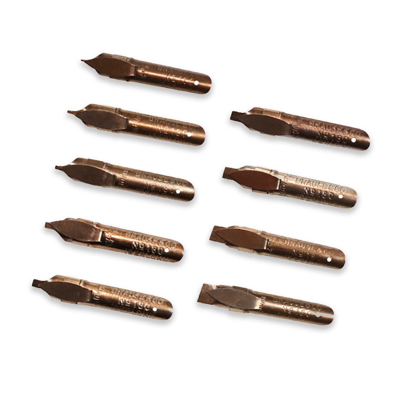 Assortment of 6 Brause calligraphy nibs